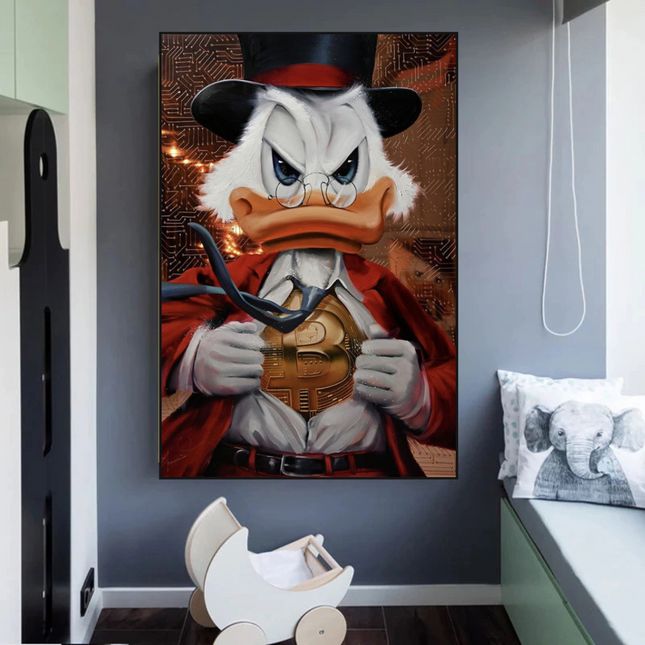 ChandelierDecor - Scrooge McDuck Money Maker Millionaire Canvas Wall Art