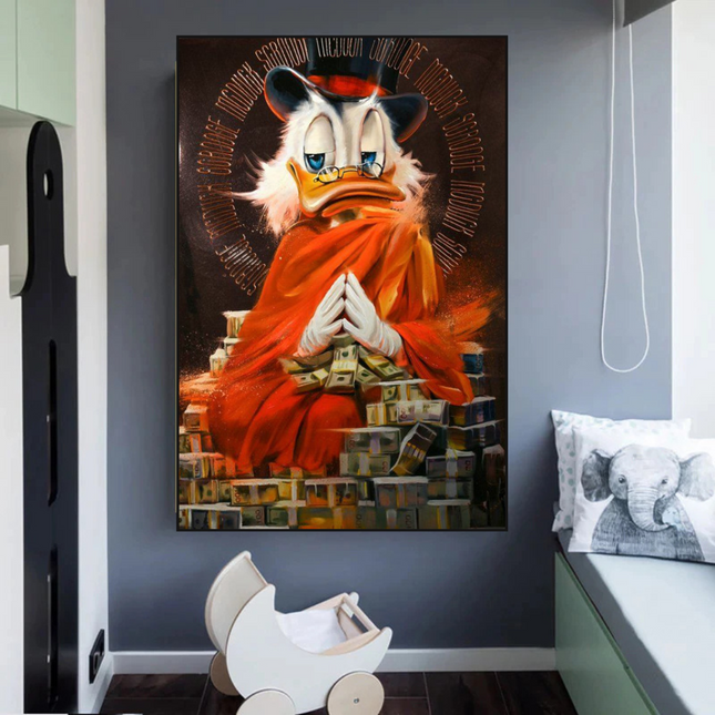 ChandelierDecor - Scrooge McDuck Money Maker Millionaire Canvas Wall Art