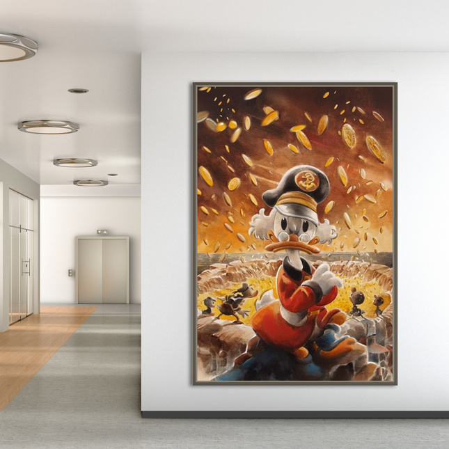 ChandelierDecor - Scrooge McDuck Money Maker Millionaire Canvas Wall Art