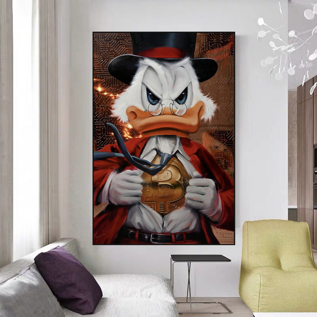 ChandelierDecor - Scrooge McDuck Money Maker Millionaire Canvas Wall Art