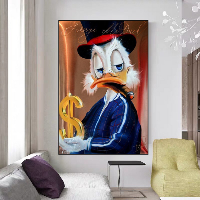 ChandelierDecor - Scrooge McDuck Money Maker Millionaire Canvas Wall Art