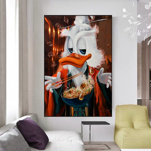 ChandelierDecor - Scrooge McDuck Money Maker Millionaire Canvas Wall Art