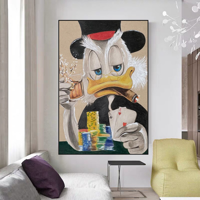 ChandelierDecor - Scrooge McDuck Money Maker Millionaire Canvas Wall Art