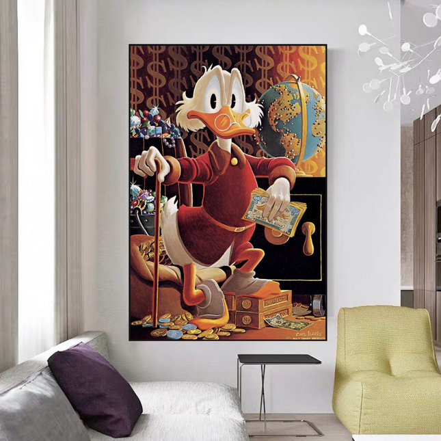 ChandelierDecor - Scrooge McDuck Money Maker Millionaire Canvas Wall Art