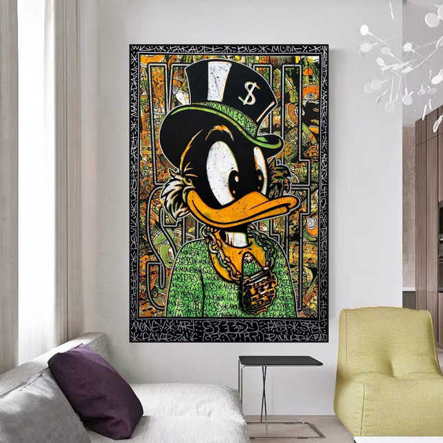 ChandelierDecor - Scrooge McDuck Money Maker Millionaire Canvas Wall Art