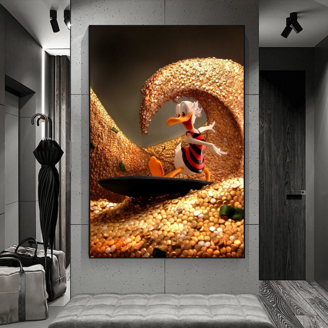 ChandelierDecor - Scrooge McDuck Money Maker Millionaire Canvas Wall Art