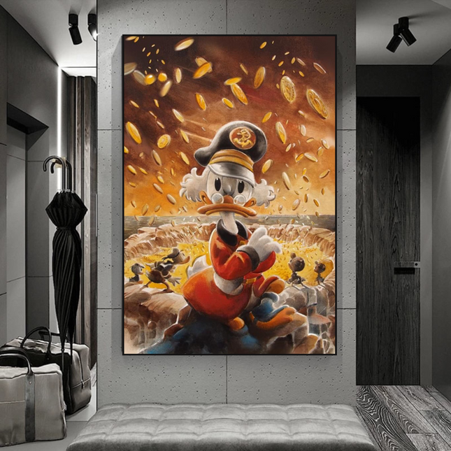 ChandelierDecor - Scrooge McDuck Money Maker Millionaire Canvas Wall Art