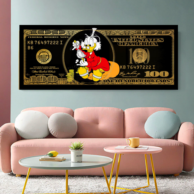 ChandelierDecor - Scrooge McDuck One Million Dollar Canvas Wall Art