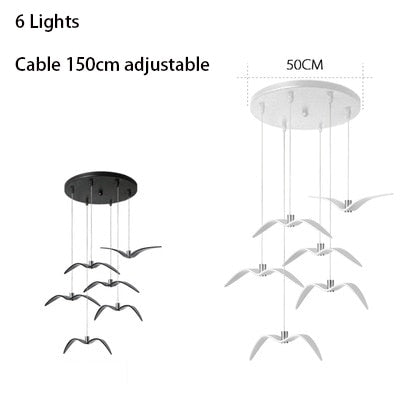 ChandelierDecor - Seagulls Pendant Light: Unique Lighting Fixture