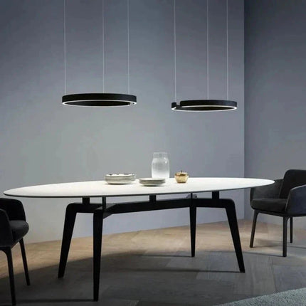 ChandelierDecor - Sleek Minimalist Ring Chandelier - Aluminum Plated