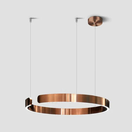 ChandelierDecor - Sleek Minimalist Ring Chandelier - Aluminum Plated