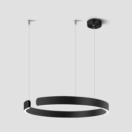 ChandelierDecor - Sleek Minimalist Ring Chandelier - Aluminum Plated