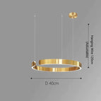 Anneau simple - 40 cm / Or / Lumière neutre - 4000K