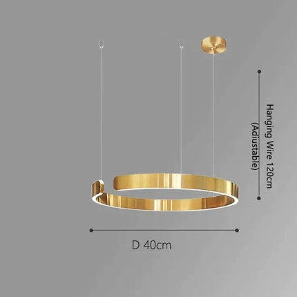 ChandelierDecor - Sleek Minimalist Ring Chandelier - Aluminum Plated