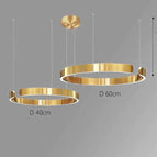 Deux anneaux - 40 cm + 60 cm / Or / Lumière neutre - 4000K