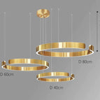 Trois anneaux - 40 cm + 60 cm + 80 cm / Or / Lumière neutre - 4000K
