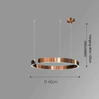 Anneau simple - 40 cm / Or rose / Lumière neutre - 4000K
