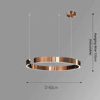 Anneau simple - 60 cm / Or rose / Lumière neutre - 4000K