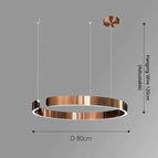 Anneau simple - 80 cm / Or rose / Lumière neutre - 4000K