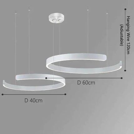 ChandelierDecor - Sleek Minimalist Ring Chandelier - Aluminum Plated
