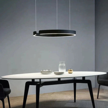 ChandelierDecor - Sleek Minimalist Ring Chandelier - Aluminum Plated
