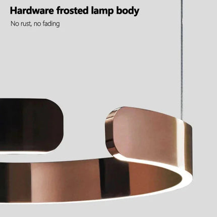 ChandelierDecor - Sleek Minimalist Ring Chandelier - Aluminum Plated