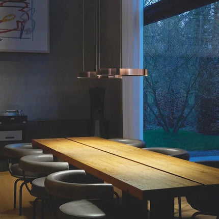 ChandelierDecor - Sleek Minimalist Ring Chandelier - Aluminum Plated