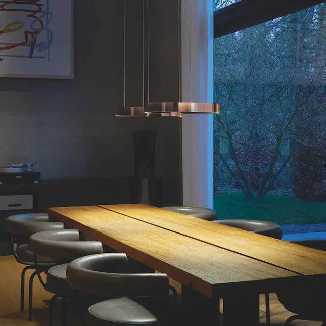 ChandelierDecor - Sleek Minimalist Ring Chandelier - Aluminum Plated