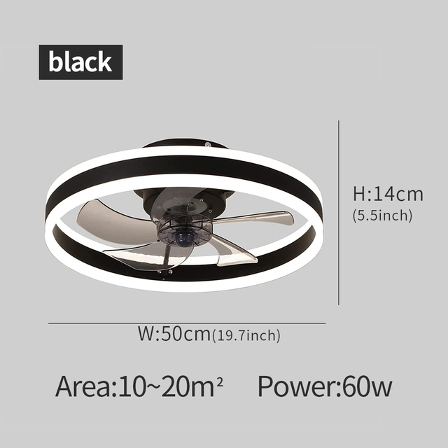 ChandelierDecor - Smart LED Quiet Ceiling Fan Light 6-Speed