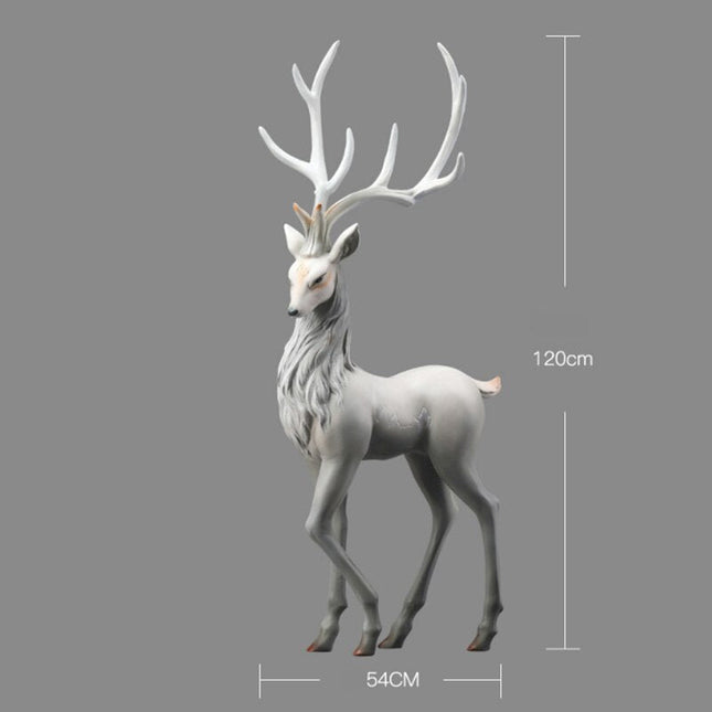 ChandelierDecor - Snow Reindeer Statue for Home Decor