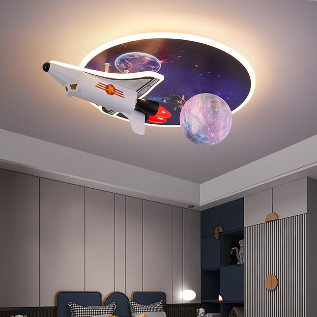 ChandelierDecor - Space Rocket LED Ceiling Light for Kids Room