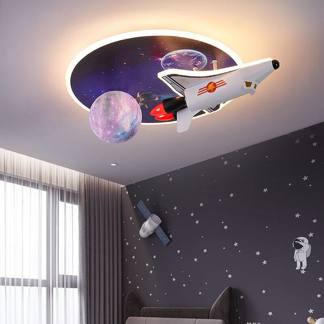 ChandelierDecor - Space Rocket LED Ceiling Light for Kids Room