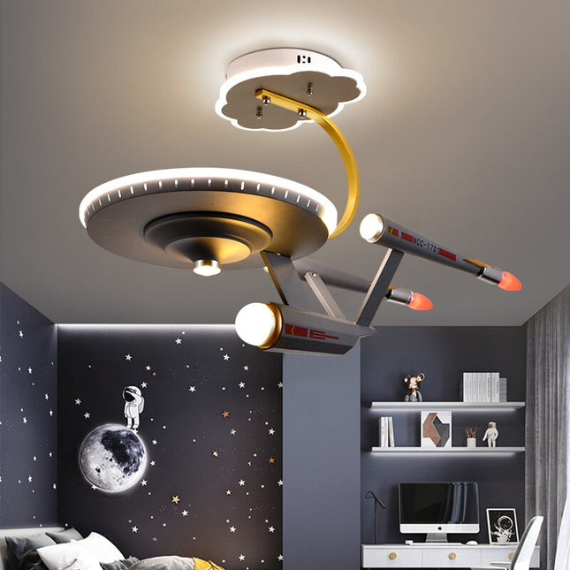 ChandelierDecor - Space Ship Galaxy LED Light for Kids Room
