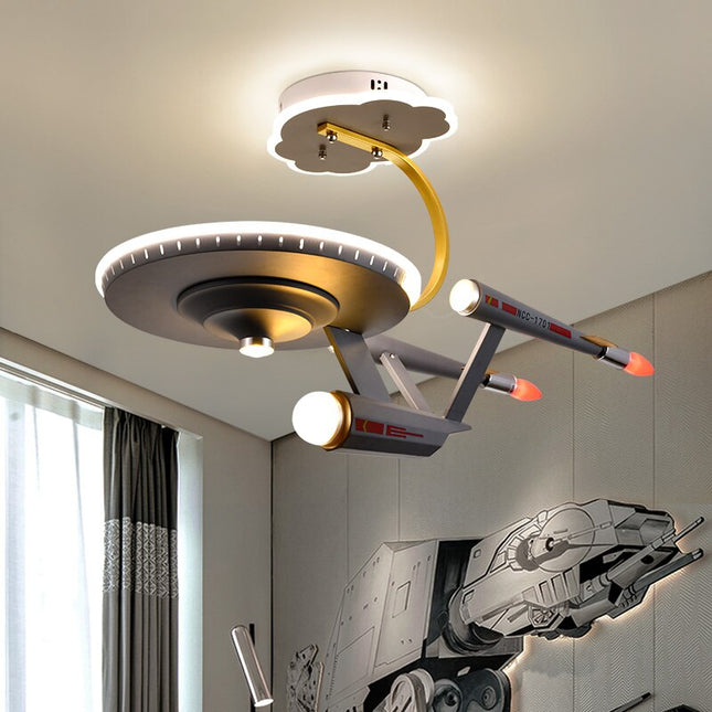 ChandelierDecor - Space Ship Galaxy LED Light for Kids Room