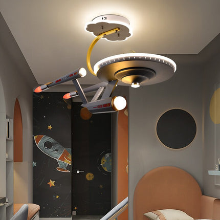 ChandelierDecor - Space Ship Galaxy LED Light for Kids Room