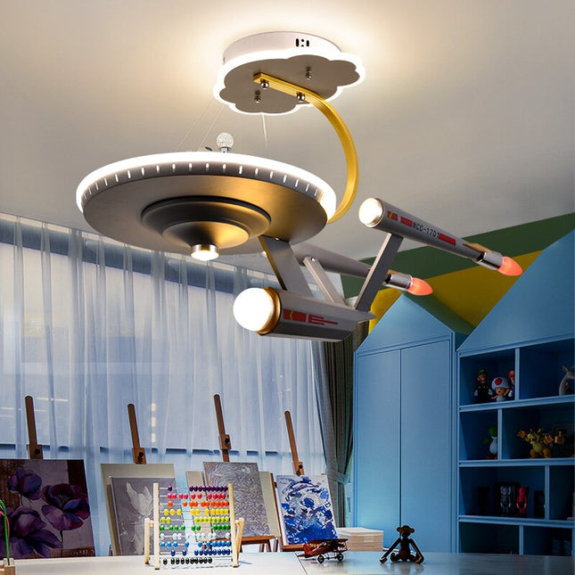 ChandelierDecor - Space Ship Galaxy LED Light for Kids Room