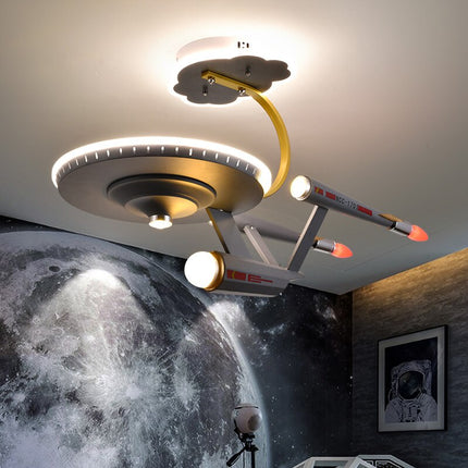 ChandelierDecor - Space Ship Galaxy LED Light for Kids Room