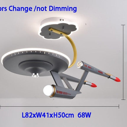 ChandelierDecor - Space Ship Galaxy LED Light for Kids Room
