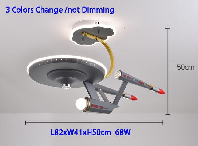 ChandelierDecor - Space Ship Galaxy LED Light for Kids Room