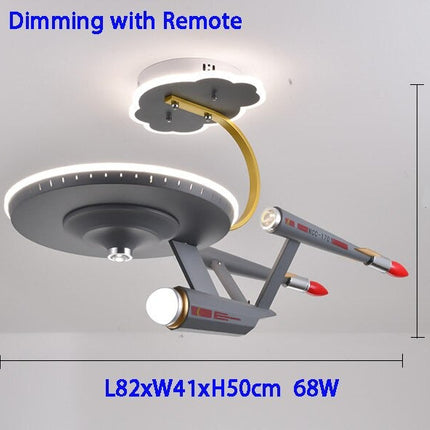 ChandelierDecor - Space Ship Galaxy LED Light for Kids Room