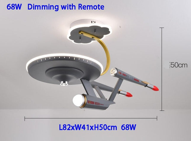 ChandelierDecor - Space Ship Galaxy LED Light for Kids Room