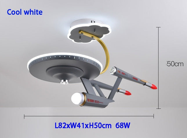 ChandelierDecor - Space Ship Galaxy LED Light for Kids Room