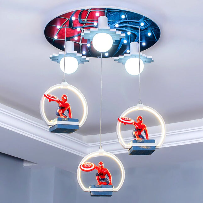 ChandelierDecor - Spiderman LED Hanging Light for Kids Room