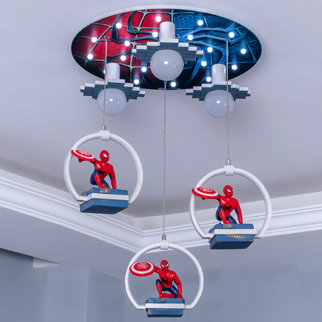 ChandelierDecor - Spiderman LED Hanging Light for Kids Room