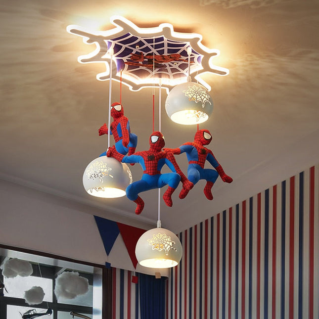 ChandelierDecor - Spiderman Pendant Light - Art Deco Lighting for Kids Room