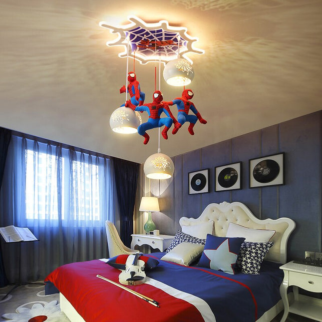 ChandelierDecor - Spiderman Pendant Light - Art Deco Lighting for Kids Room