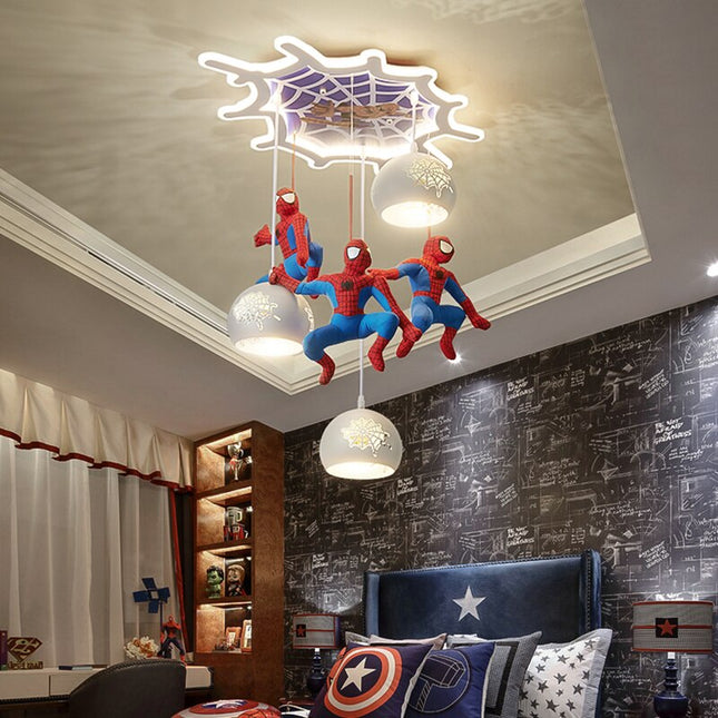 ChandelierDecor - Spiderman Pendant Light - Art Deco Lighting for Kids Room