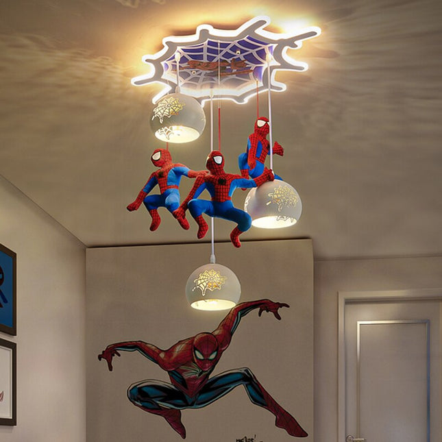 ChandelierDecor - Spiderman Pendant Light - Art Deco Lighting for Kids Room