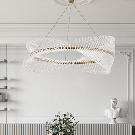ChandelierDecor - Spiral Acrylic Chandelier: Illuminate with Style
