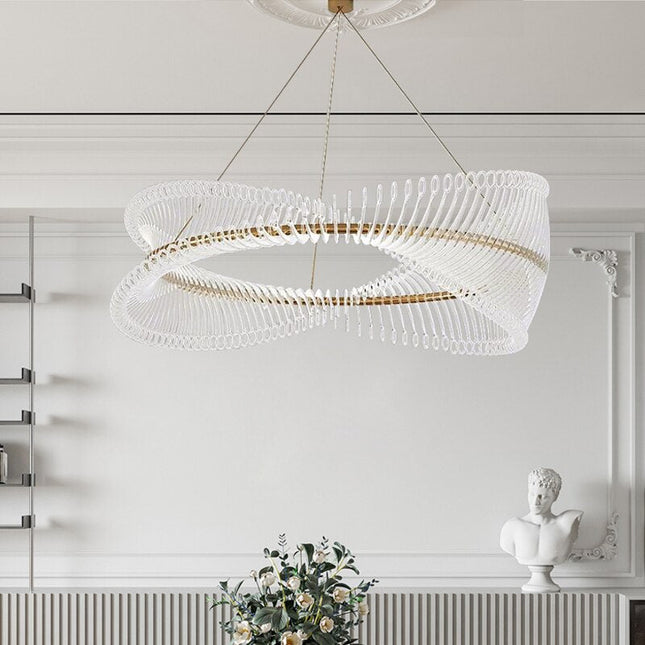 ChandelierDecor - Spiral Acrylic Chandelier: Illuminate with Style